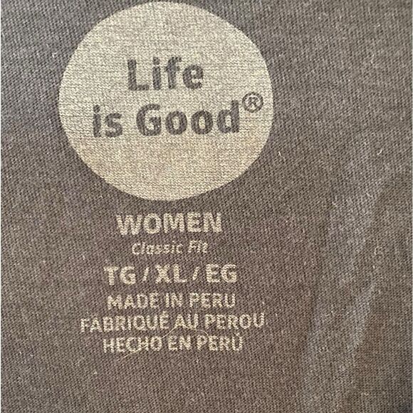 Sold! Life is Good Sz XL Women’s Black Puppy Dog Be The Person Crusher Tee - Picture 4 of 5